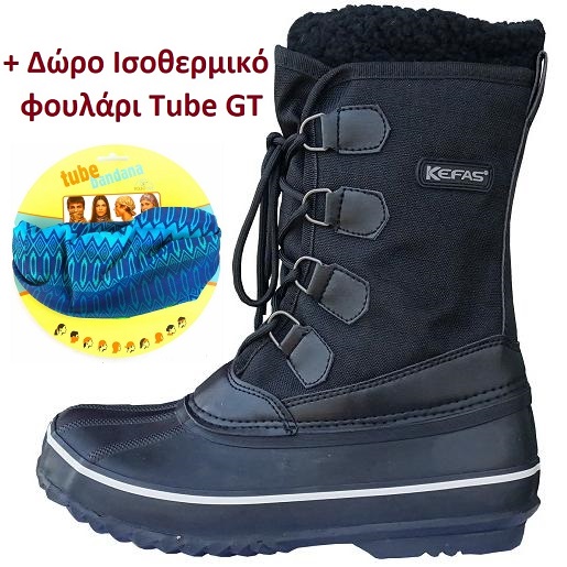 GINEKEIES-MPOTES-APRE-SKI-KEFAS-3719-01-CANADIAN_(1) Γυναικείες apres ski μπότες χιονιού Kefas Canadian 3710 01 - Image 1